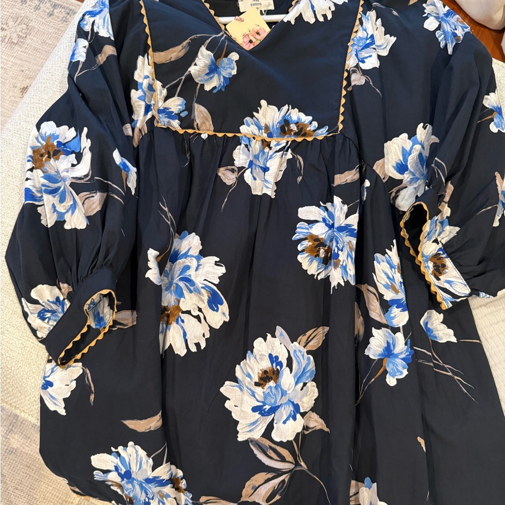 Entro Floral Blue Women's Dress